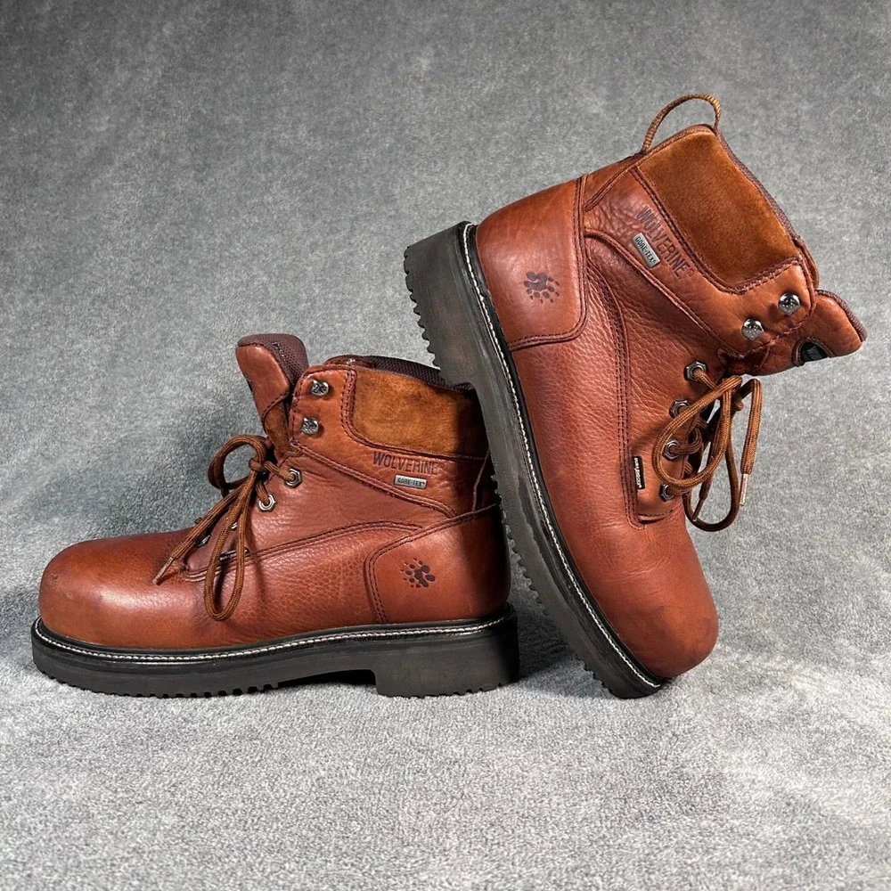 Wolverine Work Boots DuraShocks Gore-Tex Steel Toe Brown 02564 Mens 8.5 EW
